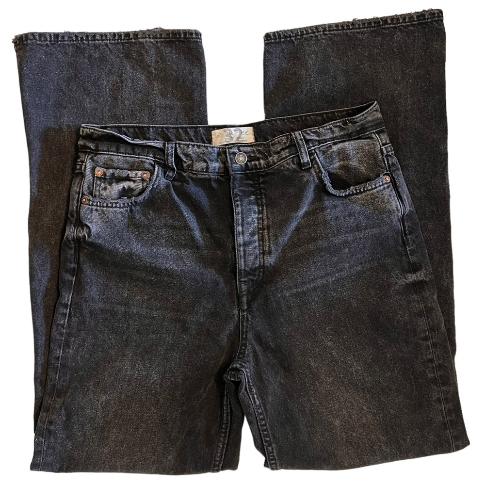 We The Free NWOT Black Long Line Slit Hem Baggy Jeans